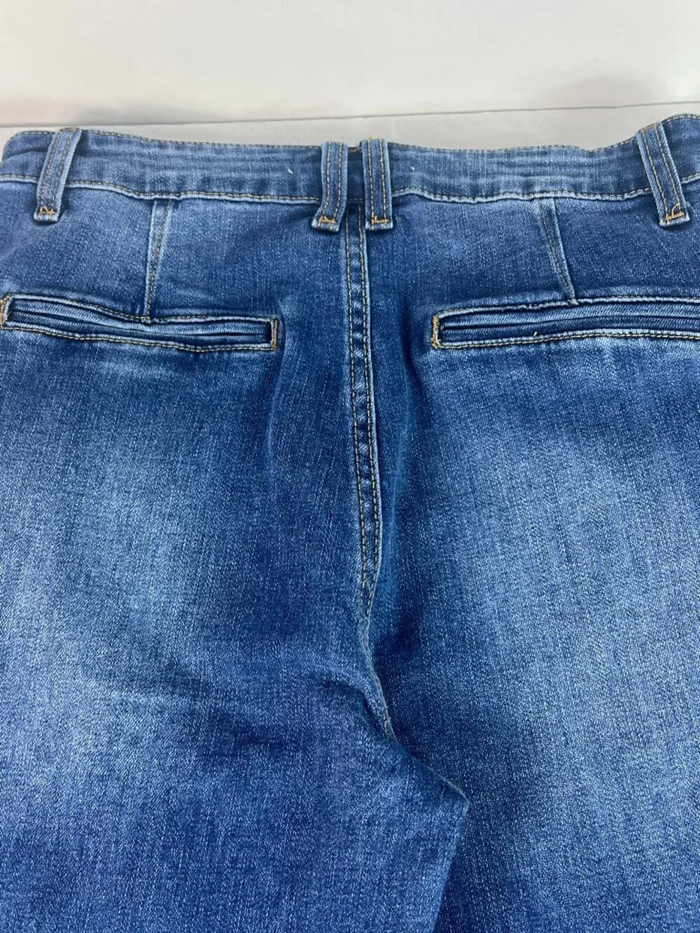 KanCan Jeans Junior's 31x31* Celine High Rise Wide Leg Blue Stretch Denim Tag 13